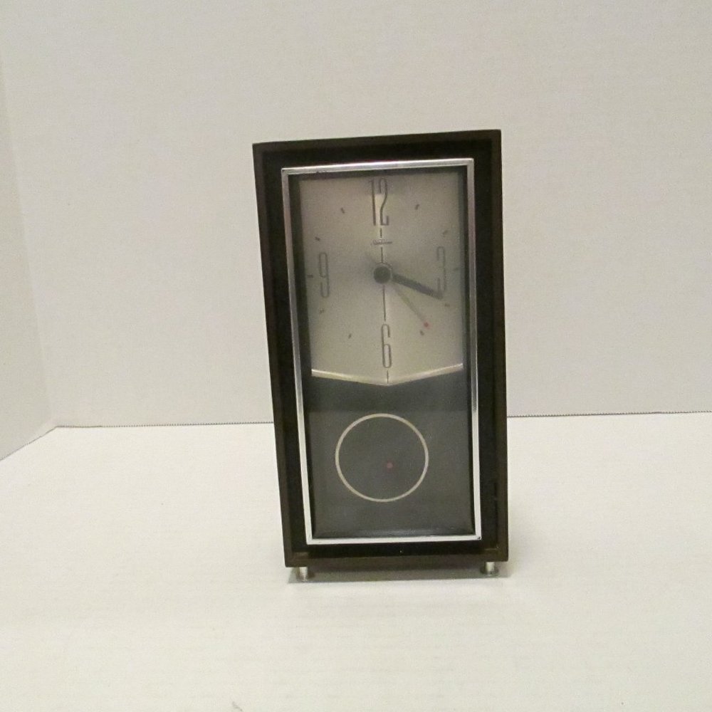 Vintage SUNBEAM Electric Pendulum Clock Desk Shelf Mantel Series 428A # 80-100